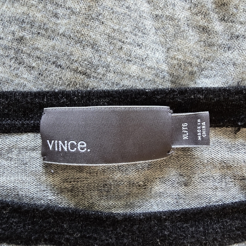 Vince Men's Gray and Black Raglan Sweater XL - Picture 3 of 8